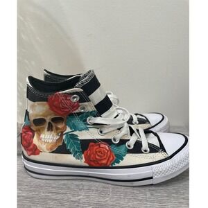 Converse Chuck Taylor All Star Skull Rose Striped HighTop Sneakers 165821C M4/W6